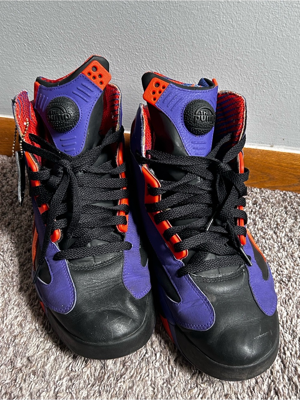 Reebok Pump Black & Purple High-Top Men’s Sneakers